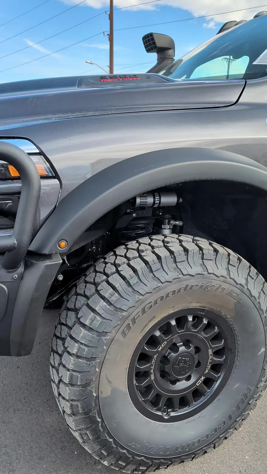 40-inch BFGoodrich tire on AEV Salta XD wheel with the DualSport front suspension